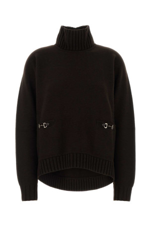 Brown wool blend oversize sweater GUCCI (828685XKEVK)