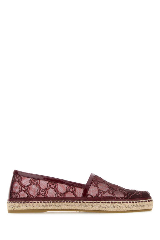 Burgundy mesh espadrilles GUCCI (841343FAEZM)