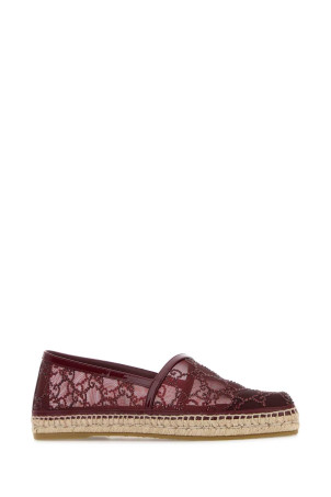 Burgundy mesh espadrilles GUCCI (841343FAEZM)