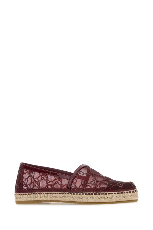 Burgundy mesh espadrilles GUCCI (841343FAEZM)