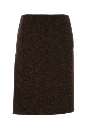 Melange chocolate wool blend skirt GUCCI (846316ZAT2D)