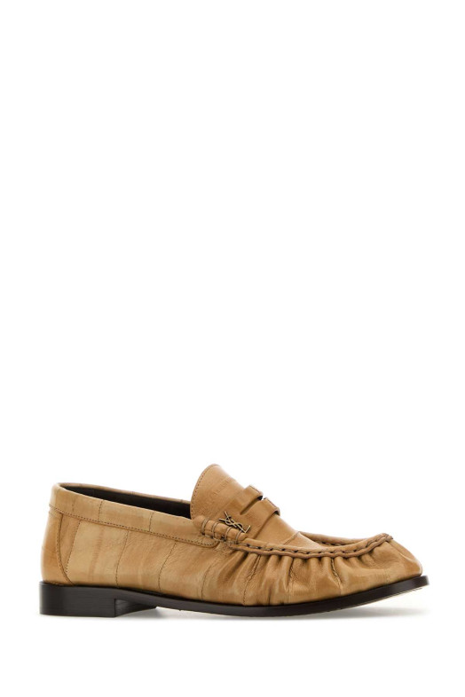Beige leather loafers SAINT LAURENT (8479430WXAF)
