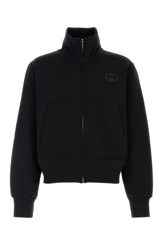 Black cotton sweatshirt GUCCI (851939XJHKH)