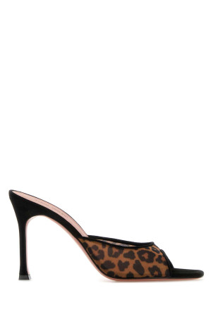 Мули Alexa з принтом на сітці AMINA MUADDI (ALEXAMESHSLIPPER95)