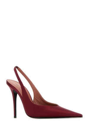 Red satin Anok pumps AMINA MUADDI (ANOKSLING105)