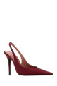 Red satin Anok pumps AMINA MUADDI (ANOKSLING105)