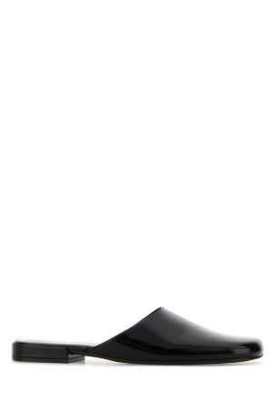 Black leather Penelope slippers Black THE ROW (F1677L604)