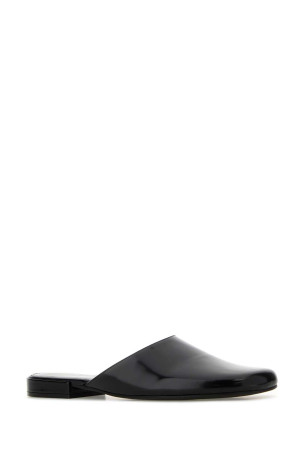 Black leather Penelope slippers Black THE ROW (F1677L604)