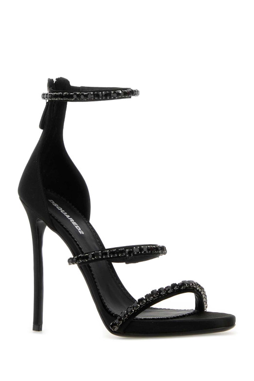 Black satin sandals DSQUARED (HSW027700103941)