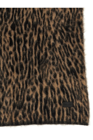 Шарф з мохеру Коричневий SAINT LAURENT 8414353YQ319760