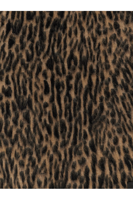 Шарф из мохера Коричневый SAINT LAURENT 8414353YQ319760