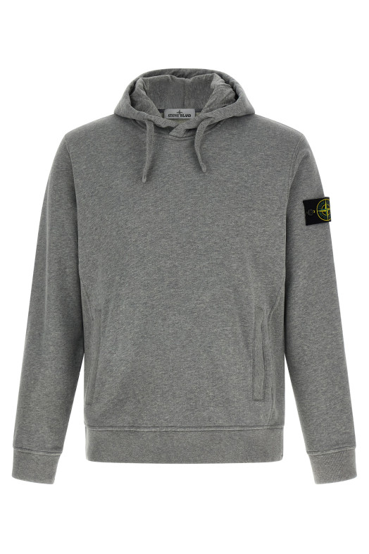 Logo badge hoodie Gray
