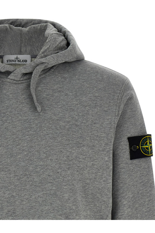 Logo badge hoodie Gray