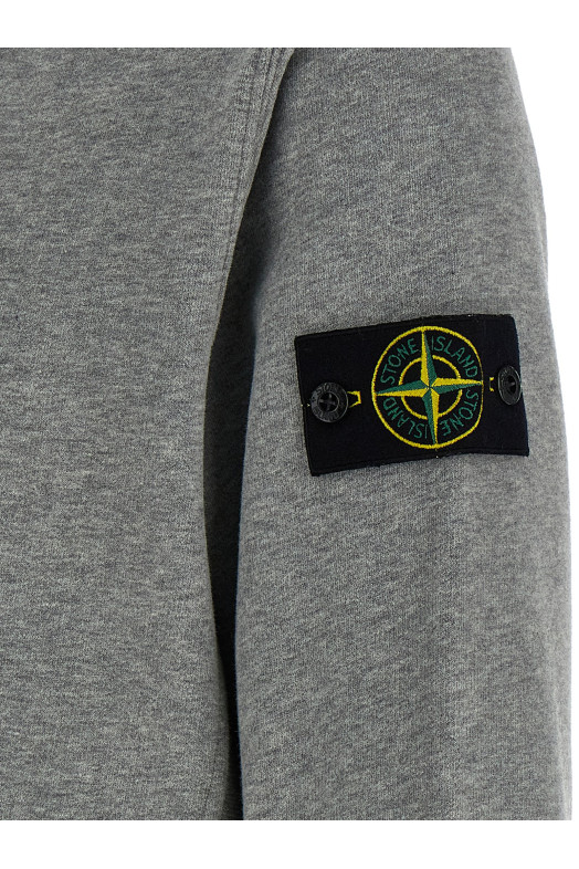 Logo badge hoodie Gray