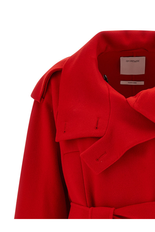 'Bouquet1234' trench coat Red
