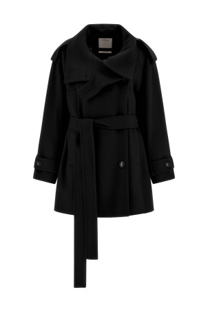 'Bouquet1234' trench coat Black