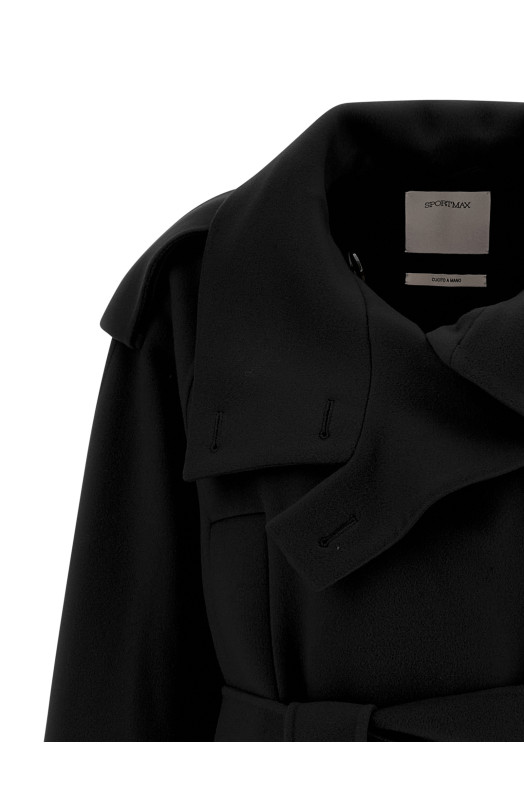 'Bouquet1234' trench coat Black