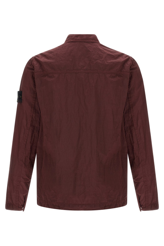 Logo badge overshirt Bordeaux