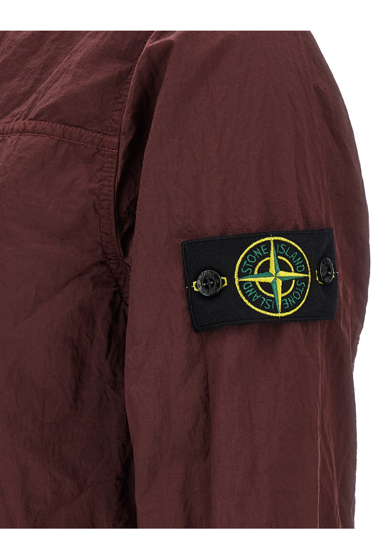 Logo badge overshirt Bordeaux