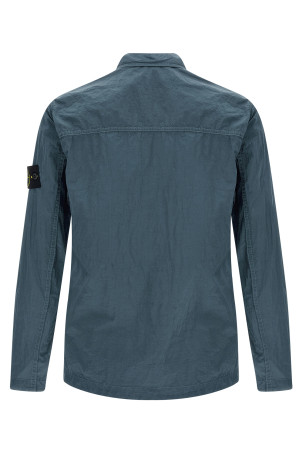 Logo badge overshirt Blue