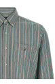 Button-down striped shirt Green