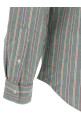 Button-down striped shirt Green