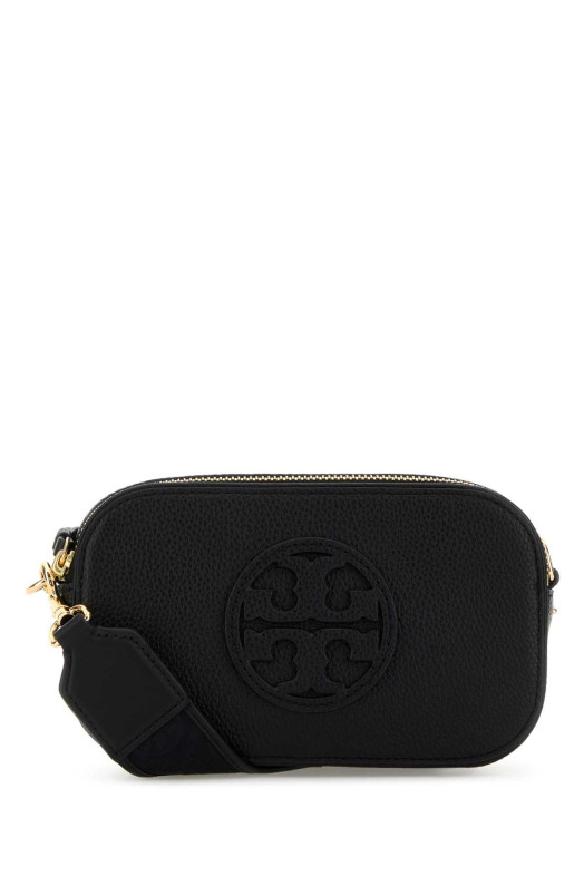 Black leather mini Miller crossbody bag TORY BURCH (171956)