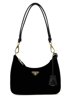 Черная бархатная мини-сумка через плечо Prada Re-Edition Черная PRADA (1BC204VJOO2C7Q)