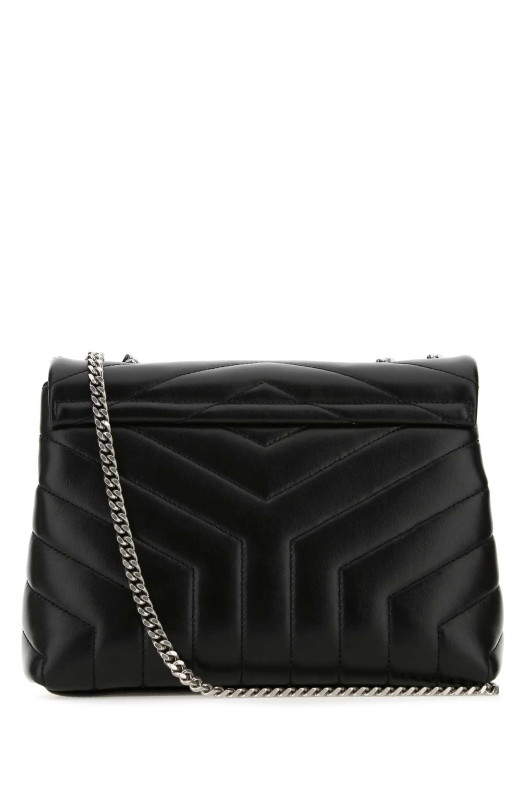 Черная кожаная небольшая сумка через плечо LouLou Черная SAINT LAURENT (494699DV726)
