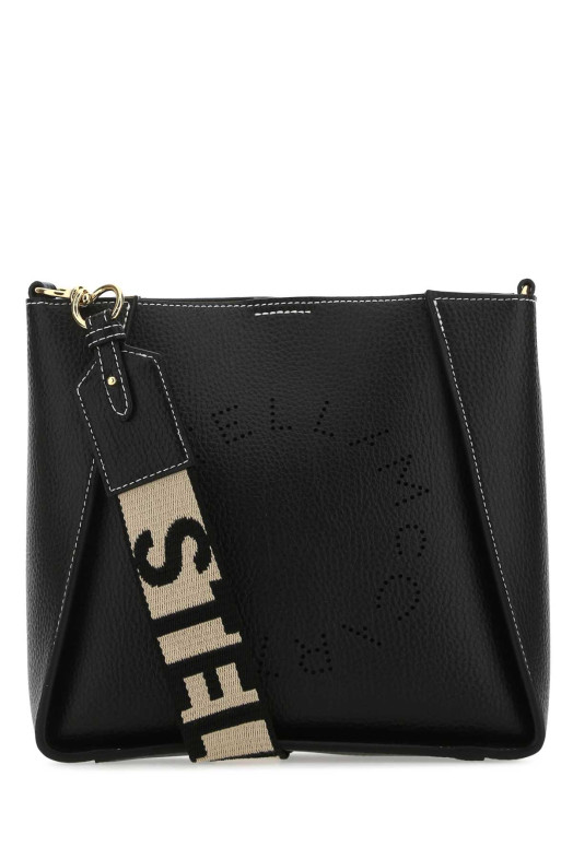 Black alter mat mini Stella Logo shoulder bag Black STELLA McCARTNEY (700073WP0057)