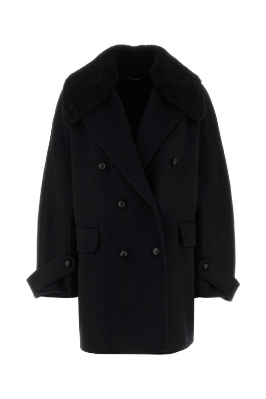Black wool coat ERMANNO SCERVINO (D476D702SHNKW)
