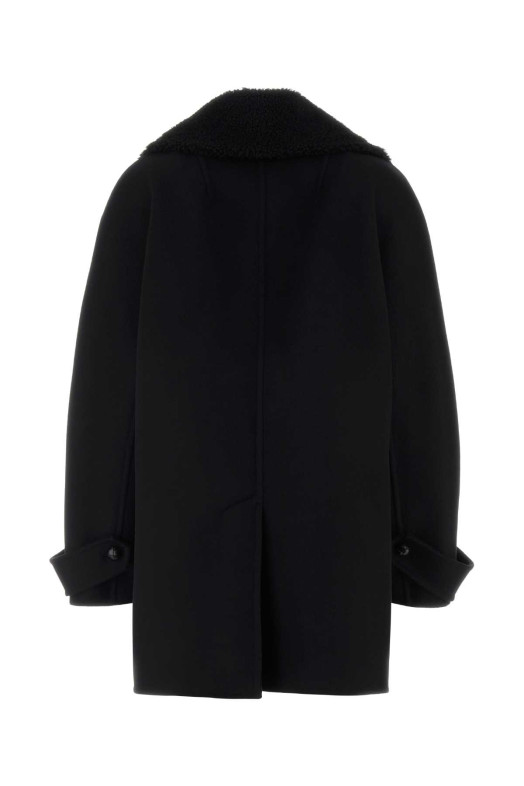 Black wool coat ERMANNO SCERVINO (D476D702SHNKW)