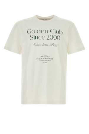 Chalk cotton t-shirt GOLDEN GOOSE DELUXE BRAND (GMP01220P002254)