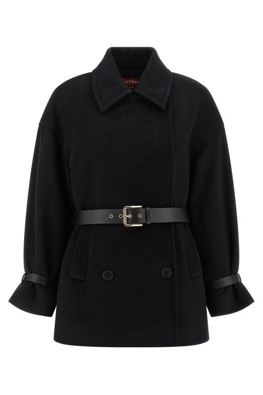 'Pausa' coat Black