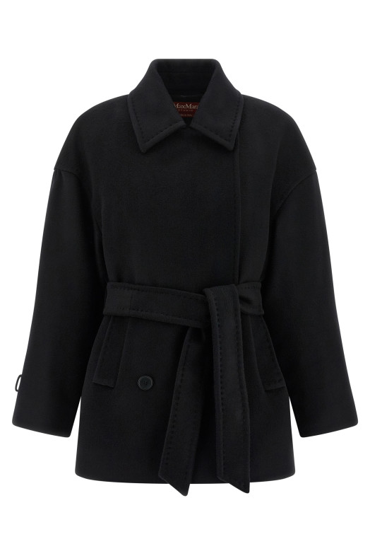 'Pausa' coat Black