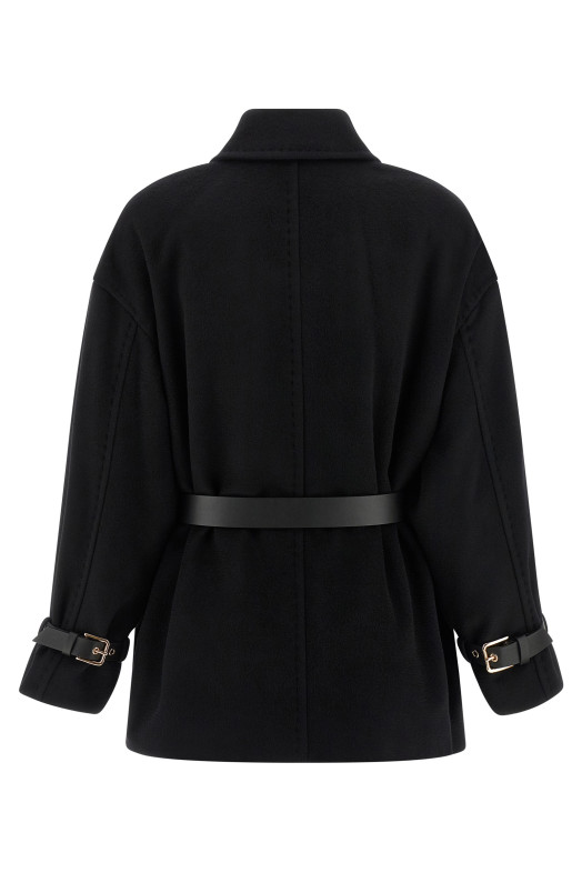 'Pausa' coat Black