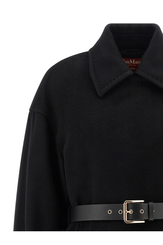 'Pausa' coat Black