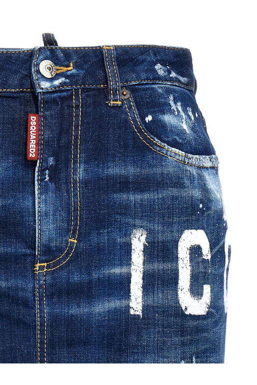 Джинсовая юбка «Icon Spray» Синяя S80MA0011S30342470