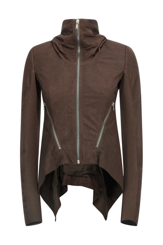 'Zipped  Naska Biker' jacket Brown