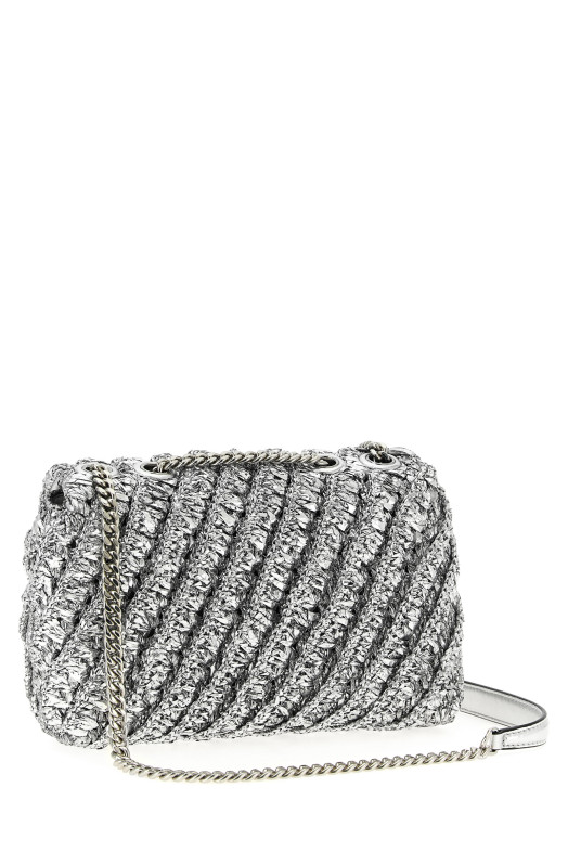 Небольшая сумка через плечо «Кира» Серебристая 169109040