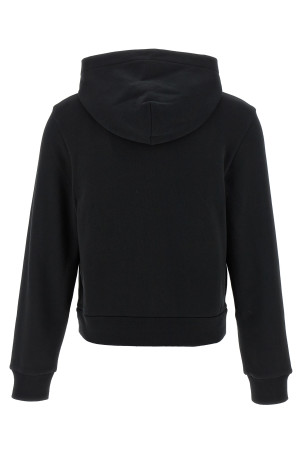 Logo patch hoodie Black
