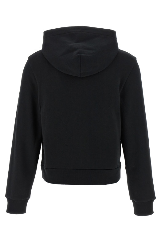 Logo patch hoodie Black