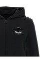 Logo patch hoodie Black