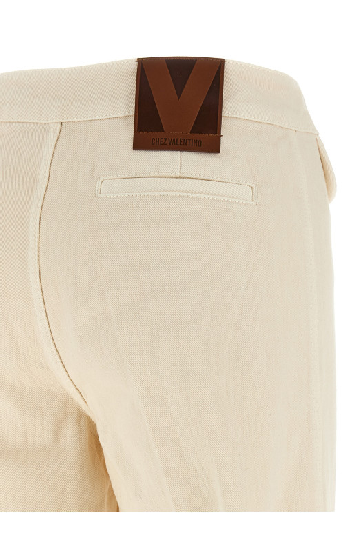 Valentino Garavani 'V' detail jeans White B3DD21J9HLA03