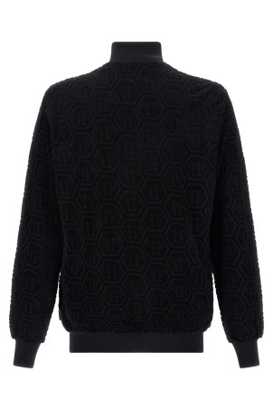Jacquard monogram sweatshirt Black