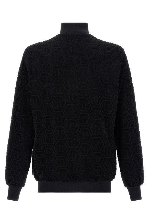 Jacquard monogram sweatshirt Black