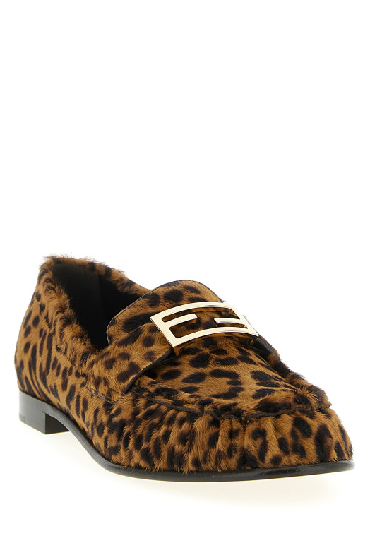 'Baguette' pony hair loafers Brown