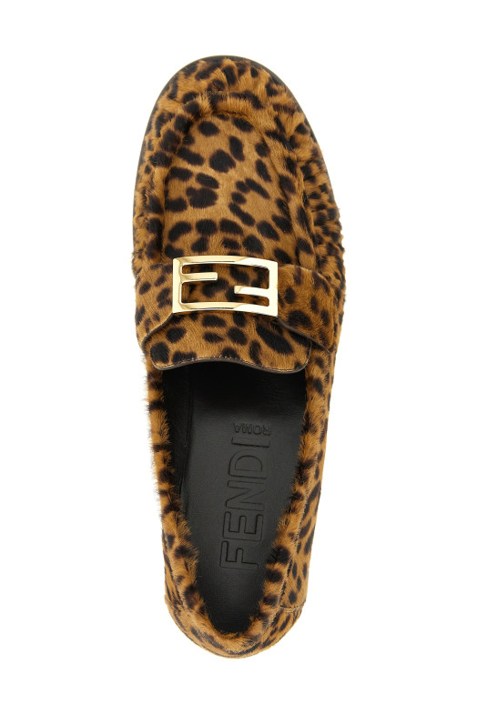 'Baguette' pony hair loafers Brown