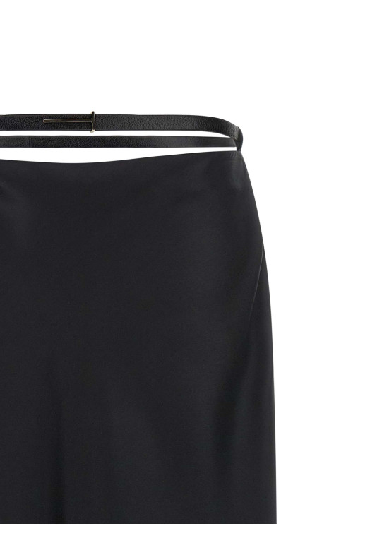 Юбка с ремнем Черная TOM FORD GC5829FAX1664LB999