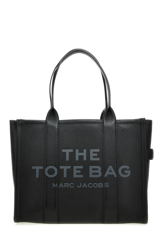 Shopping 'The Leather Large Tote' Black